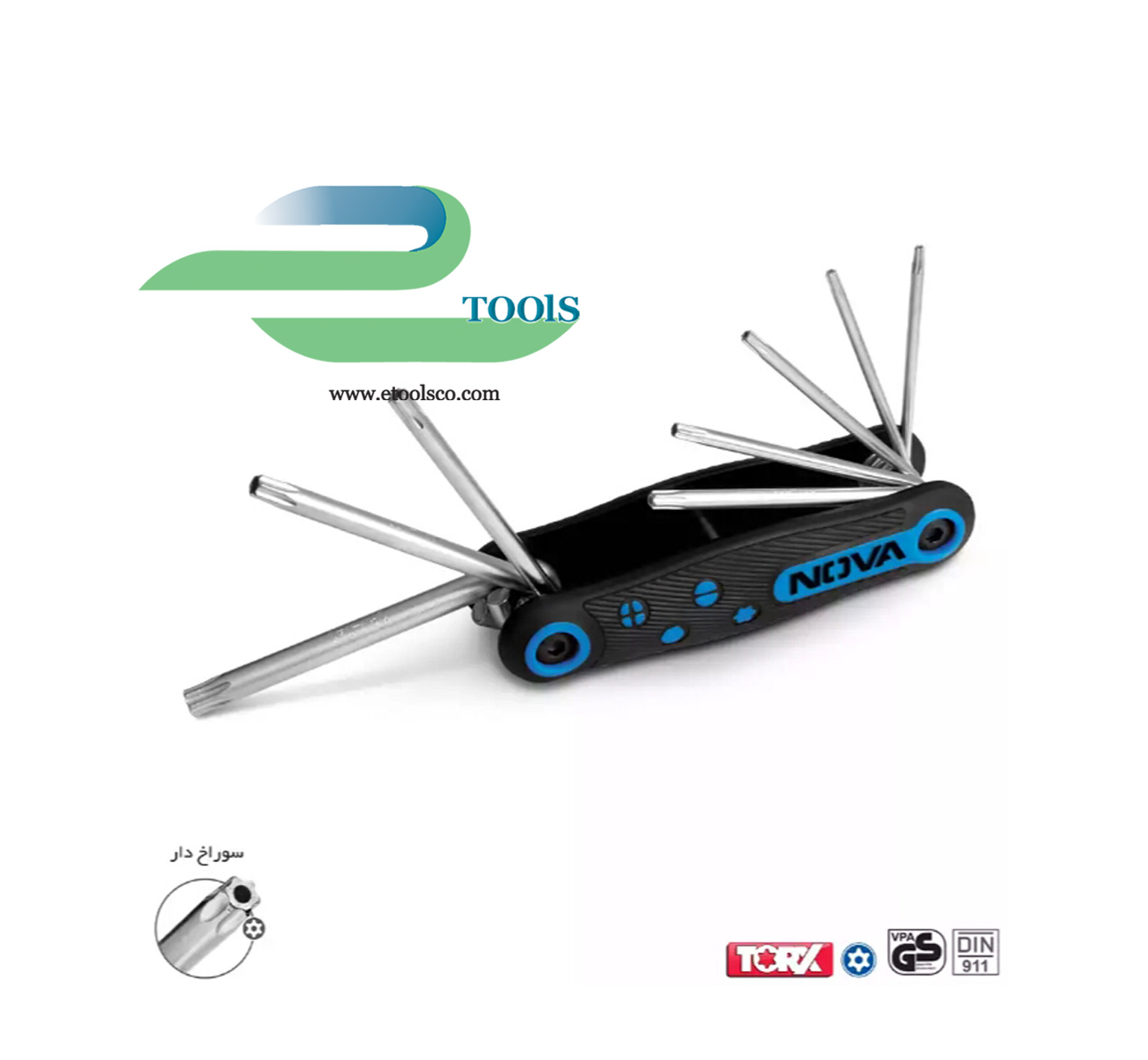 آچار آلن چاقویی ستاره ای نووا مدل NTK 1140